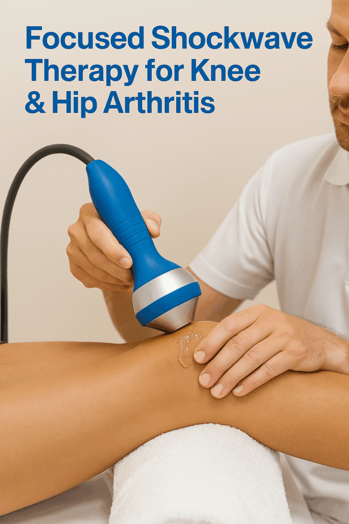 Focused shockwave therapy for knee osteoarthritis treatment